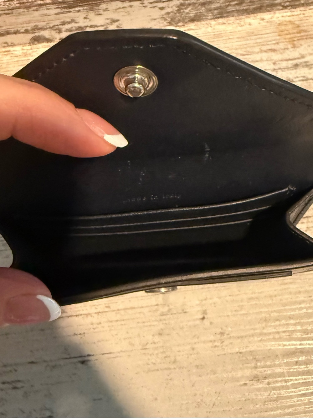 Celine Pocket Tri-Color Compact Wallet / Card Holder - Picture 4 of 5